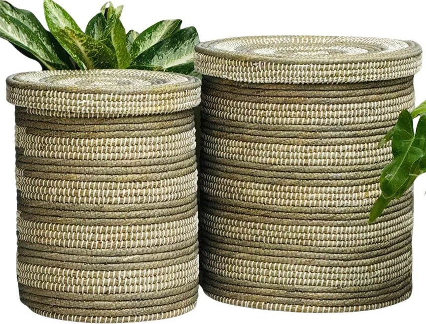 Round Basket with Led Set (2 pieces)