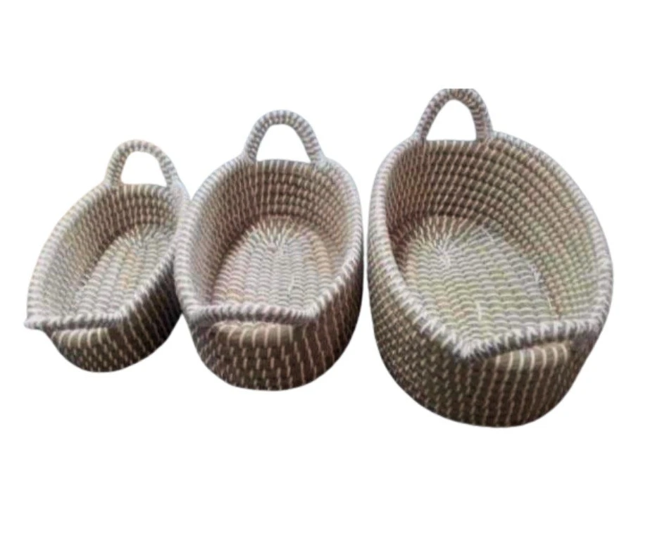 Handmade Oval Basket Set (3 pieces)